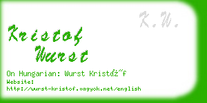 kristof wurst business card